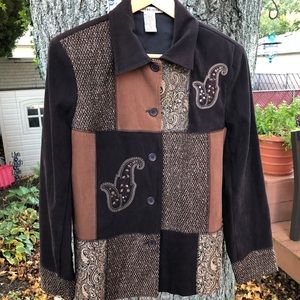 Notations Patchwork Boho Luxe Jacket | Embroidered Paisley | Medium